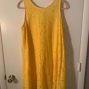 EUC Women’s Lace Dress. Yellow. Size L
